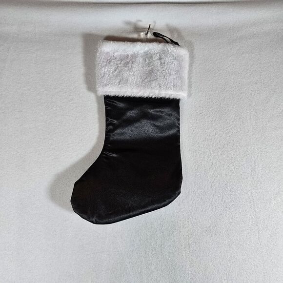 Nightmare Before Christmas White  furry top  Christmas Stocking 15 inch Ruz new - Picture 3 of 5
